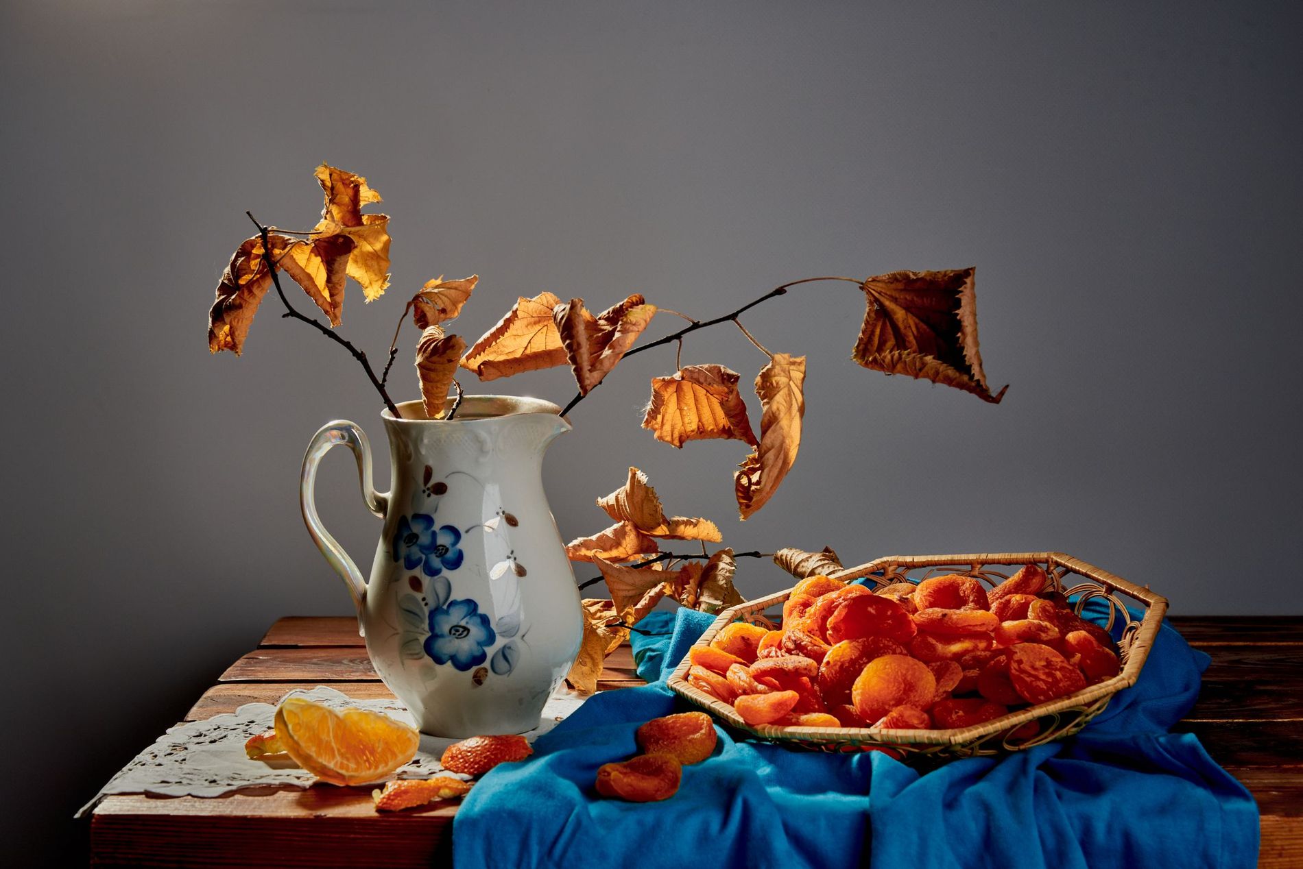 Dried apricots packed for shipment